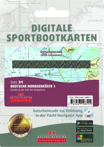 Delius Klasing digitale Karten als Gutscheincode-Karten, Satz 21: Deutsche Nordseeküste 1/AUSVERKAUFT