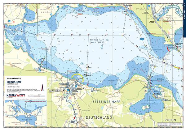 Kartenwerft BINNENKARTEN ATLAS 1 - Oder und Haff mit Peene - Seekarten