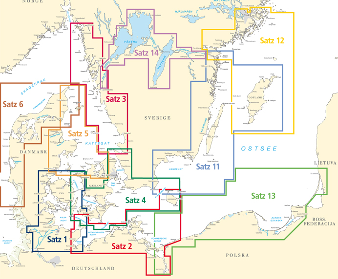 Delius Klasing Sportbootkarten Nord- und Ostsee