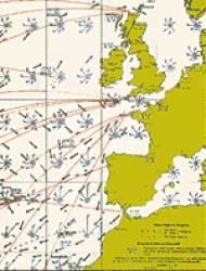 Monatskarten für den  Nordatlantischen Ozean BSH 2420