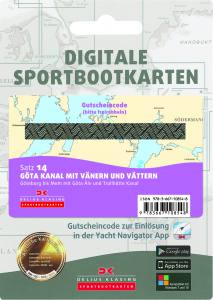 Delius Klasing digitale Karten als Gutscheincode-Karten, Satz 14: Götakanal mit Vänern und Vättern/AUSVERKAUFT