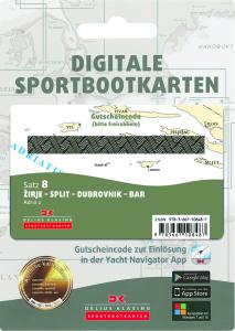 Delius Klasing digitale Karten als Gutscheincode-Karten, Satz 8: Adria 2/AUSVERKAUFT