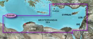 Garmin BlueChart g3 HXEU016R Mediterranean Southeast / Mittelmeer-Südost
