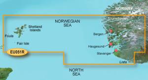 Garmin BlueChart g3 Vision EU051R Lista-Sognefjorden