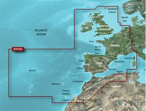 Garmin BlueChart g3 Vision EU722L Europa, Mittelmeer, Atlantik Küste, Azoren