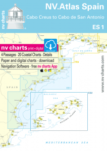 NV-Verlag Seekarten Spanien ES1 (2023) Cabo Creus to Cabo San Antonio