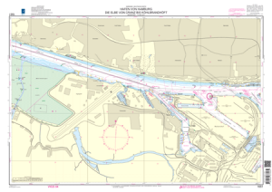 BSH Seekarte Nr. 1661 Hafen von Hamburg,  Die Elbe von Cranz bis Köhlbrandhöft