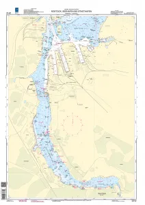 BSH Seekarte Nr. 2312 Rostock, Seehafen bis Stadthafen