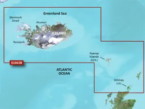 Garmin BlueChart g3 Vision EU043R Iceland to Orkney