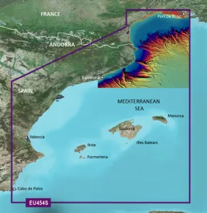 Garmin BlueChart g3 Vision VEU454S-Barcelona and Valencia