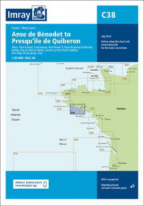 Imray Seekarten Anse de Bénodet to Presquile de Quiberon C38