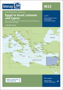 Imray Seekarten Egypt to Israel, Lebanon and Cyprus M22