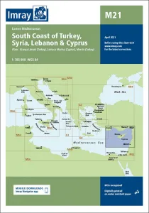 Imray Seekarten South Coast of Turkey/Syria/Lebanon/Cyprus M21