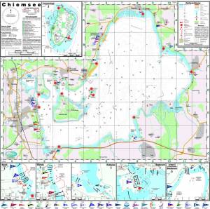 Nautische Seekarte Chiemsee