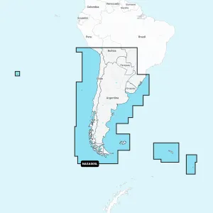 Navionics+ Seekarte SA005L Chile, Argentina & Easter Isl.