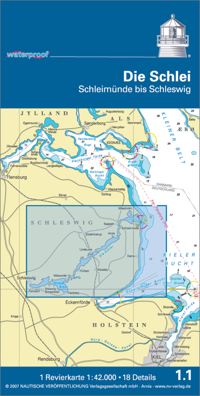 Cockpitkarte Schlei, waterproof Schlei Karte,wasserabweisende