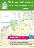 Sportbootkarten Nordsee Serie 13 (2023) Ostfriesische Inseln, Borkum bis Helgoland & Ems