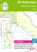 NV-Verlag Seekarten Italien IT1 (2023) Menton to Elba