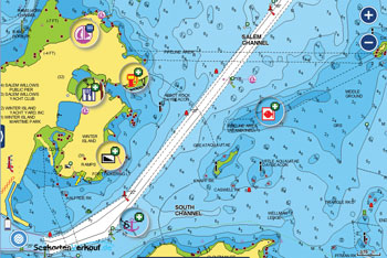 Navionics Chart mit Community Ansicht